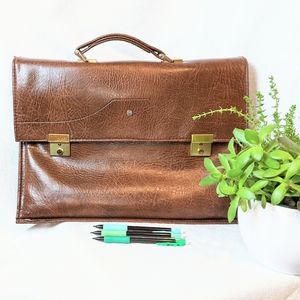 Vintage Leather Portfolio Document Case